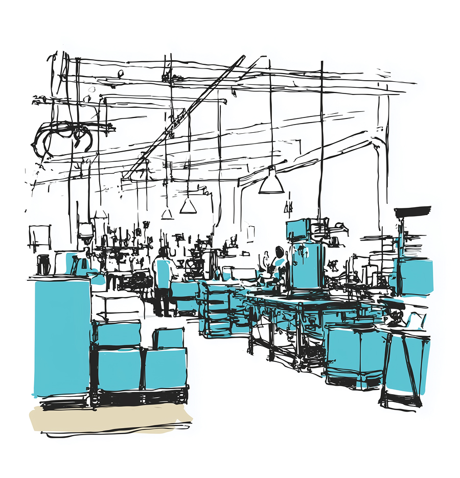 Manufacturing business illustration