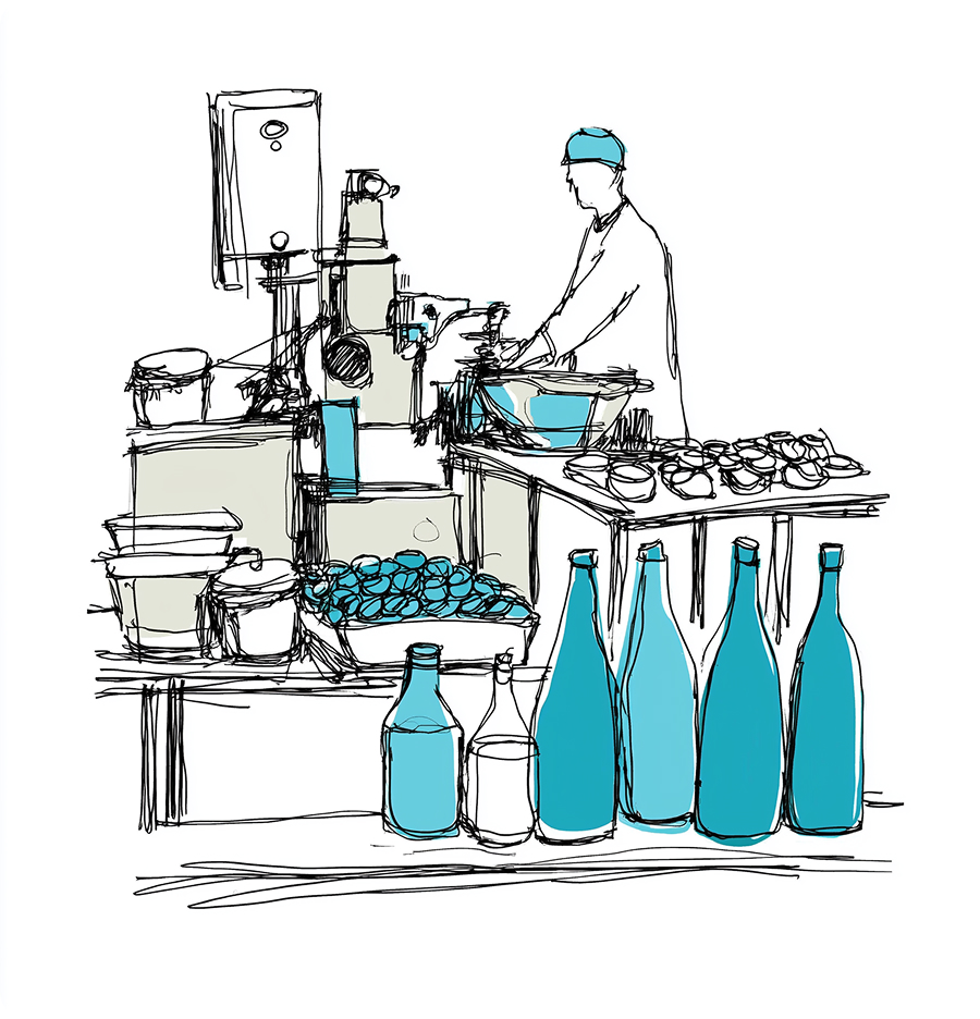 Food processing illustration
